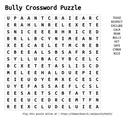 Check the box next to superscript and click ok. 11. Bully Crossword Puzzle Word Search