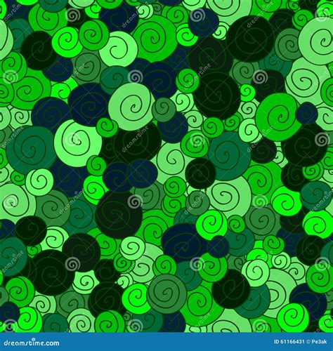 Abstract Green Circles Seamless Background Stock Illustration