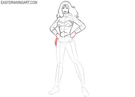 How To Draw Wonder Woman Easy Drawing Art