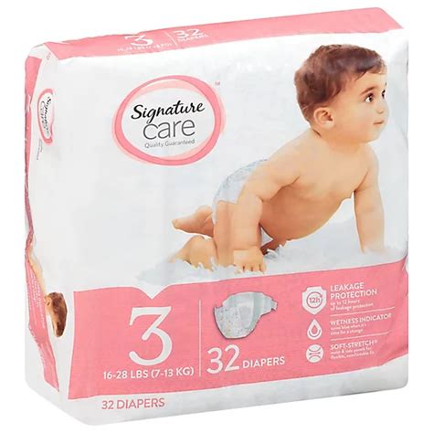 Signature Care Premium Baby Diapers Size 3 32 Count Vons