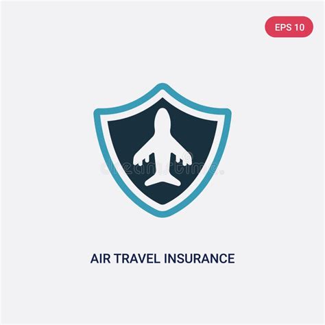 Two Color Air Travel Insurance Vector Icon From Insurance Concept