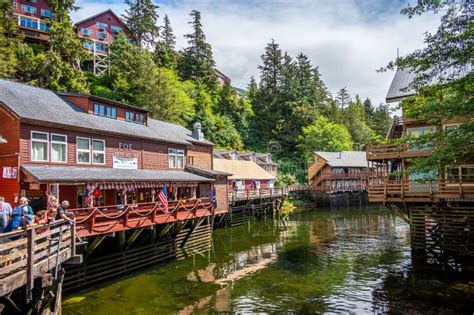 Famous Creek Street In Ketchikan Editorial Image Image Of Buildings