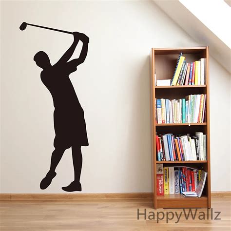 Golf Man Wall Sticker Golf Wall Decal Diy Removable Sport Wall Decals