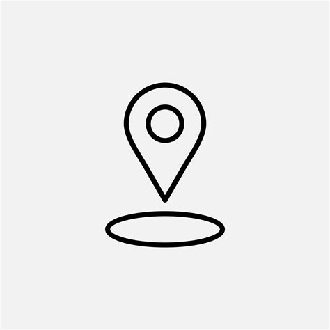 Gps Map Navigation Line Icon Vector Illustration Logo Template