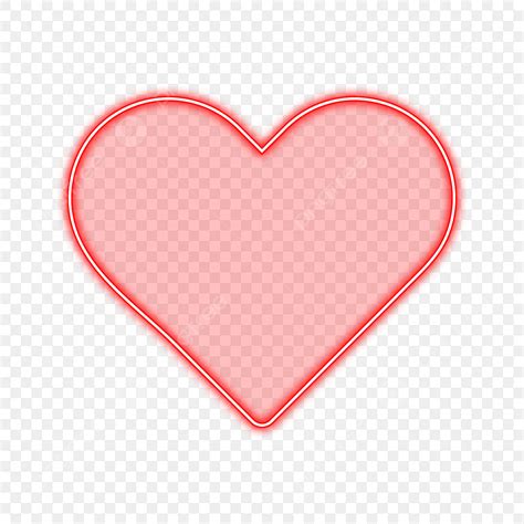 Neon Heart Clipart Png Images Red Neon Heart Design Png Heart Love