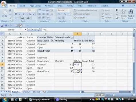 For more complicated data, please check the example above. Performing a chi squared test in Excel - YouTube