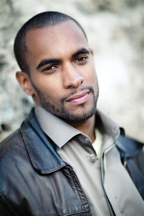 Handsome Black Man Stock Image Image Of Stares Staring