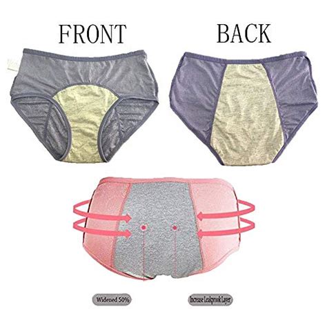 Womens Period Panties Women Protective Menstrual Period Briefs Jacquard Easy Clean Panties Us