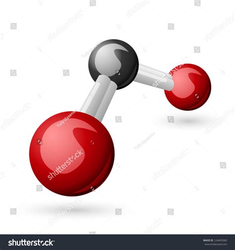 Co2 Carbon Dioxide Molecule Stock Vector 124495369 Shutterstock