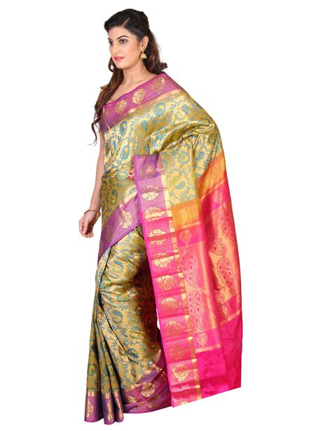 The Chennai Silks Multicoloured Kanchipuram Saree Buy The Chennai