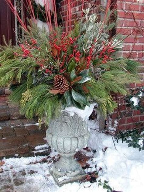 Lovely Winter Front Porch Decoration That Will Make Your Porch Looks