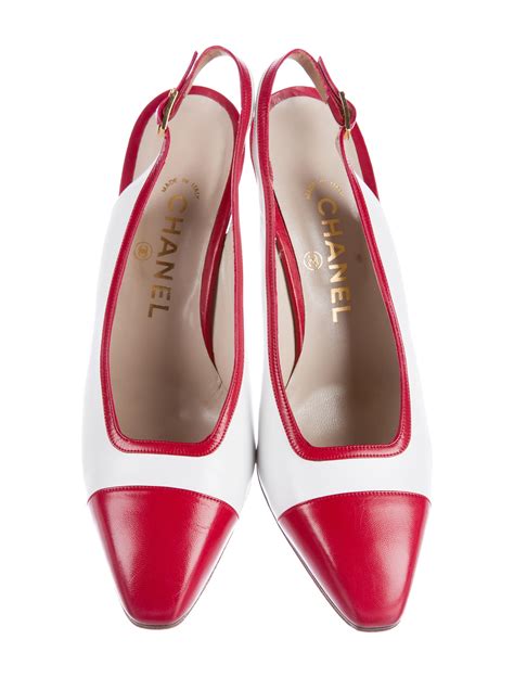 Chanel Cap Toe Slingback Pumps Shoes Cha131988 The Realreal