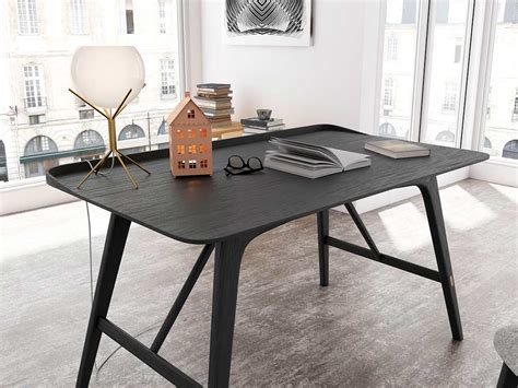 Modern fashion office computer table design mdf/mfc melamine executive desk black oak l shaped computer desk. Black Oak Desk ML Natsu | Desks
