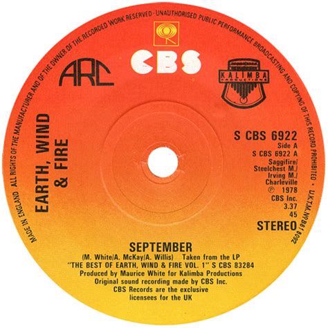 Our hearts were ringing in the key that our souls were singing. Soul Serenade: Earth, Wind & Fire - "September"