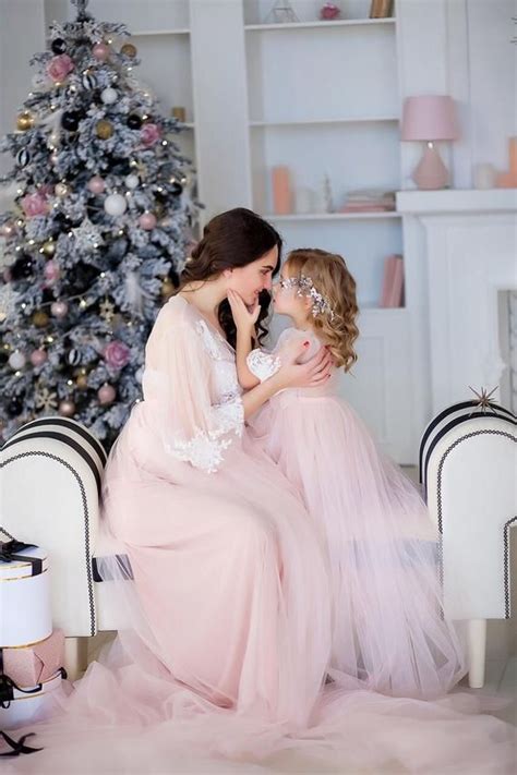 Light Pink Mother Daughter Matching Dress Mommy And Me Outfits Mother