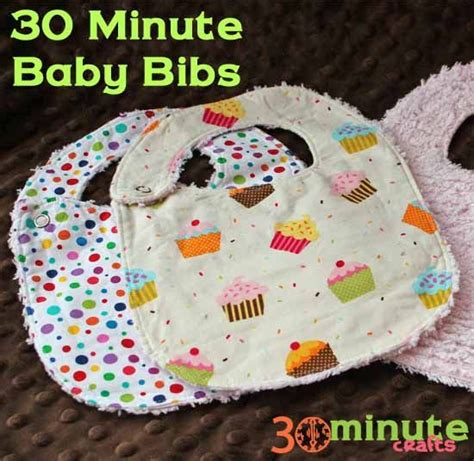 Quick And Easy Baby Bib 30 Minute Crafts Baby Bib Tutorial Diy