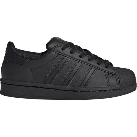 Adidas Originals Superstar C Core Black Leather Trainers Shoes