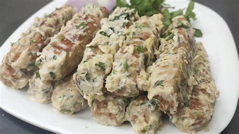 Lasooni Murg Malai Seekh Kebab Juicy Creamy Garlic Chicken Lasuni