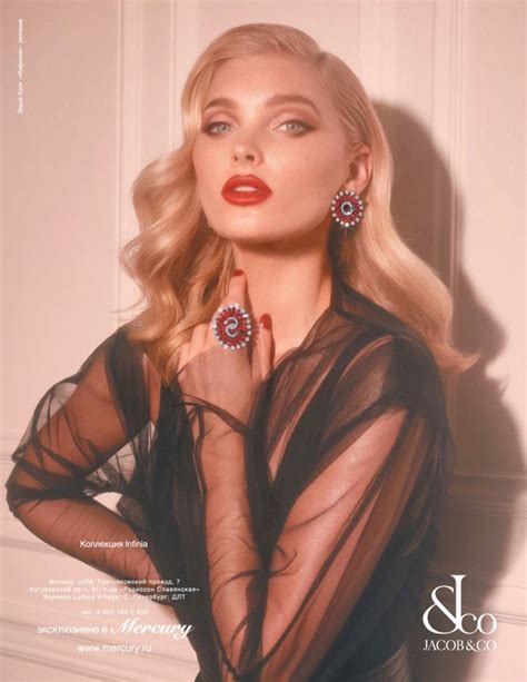 You're in a bathing suit pretty much all year round working. Elsa Hosk | Jacob & Co. Jewelry | Ad Campaign | Fashion ...