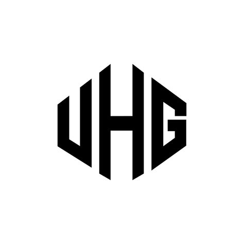 Diseño De Logotipo De Letra Uhg Con Forma De Polígono Diseño De