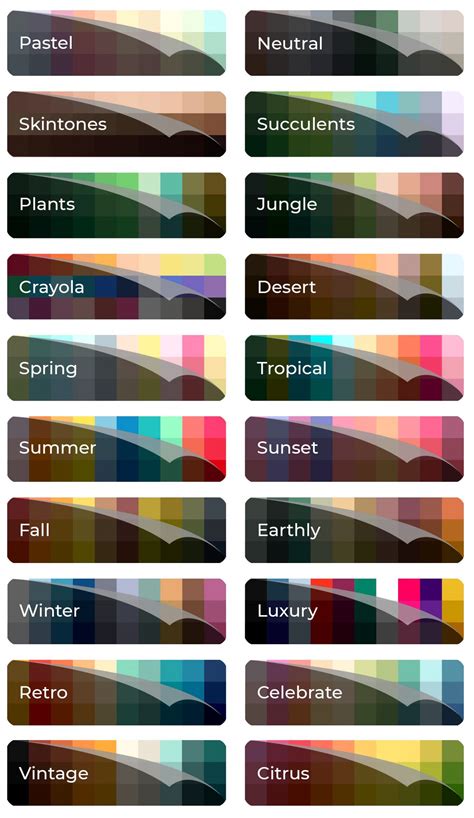 Essential Color Palettes For Procreate And Photoshop By Lumallama