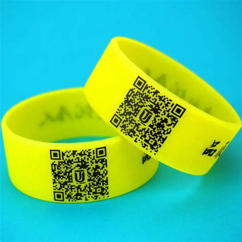 Custom Unique Qr Code Silicone Bracelet For Advertising T Barcode
