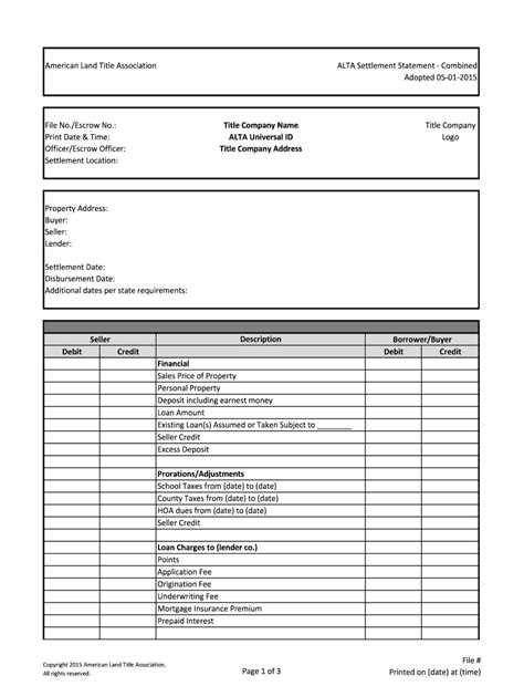 Form Fillable Settlement Sheet Pathfinder Printable Forms Free Online