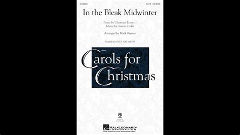 In The Bleak Midwinter Satb Choir Arranged By Mark Brymer Youtube