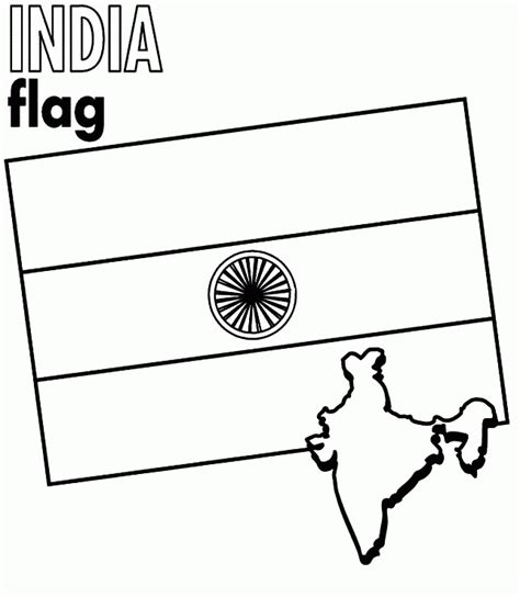 Map And Flag Of India Coloring Page - Coloring Home