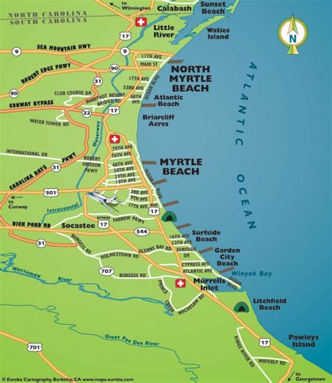 Map Of Myrtle Beach Area Myrtle Beach J1 Students