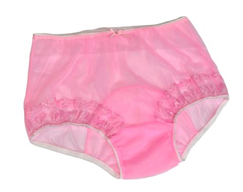 Nel Jen Sissy Candy Pink Vintage Panties W Large Mushroom Double Gusset