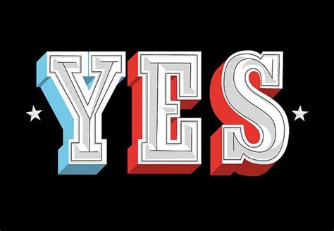 The Word Yes Is Made Up Of Letters And Stars On A Black Background With