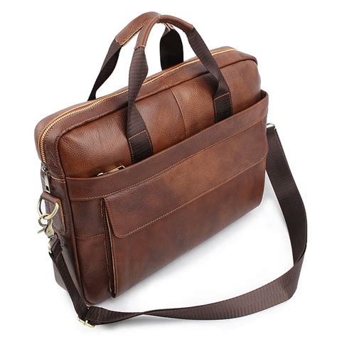 Mens Luxury Leather Laptop Bag