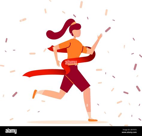 Runners Finish Line Stock Vector Images Alamy