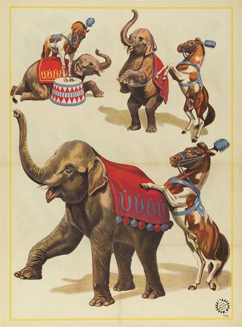 Vintage Elephant Circus Poster Vintage Circus Posters Circus