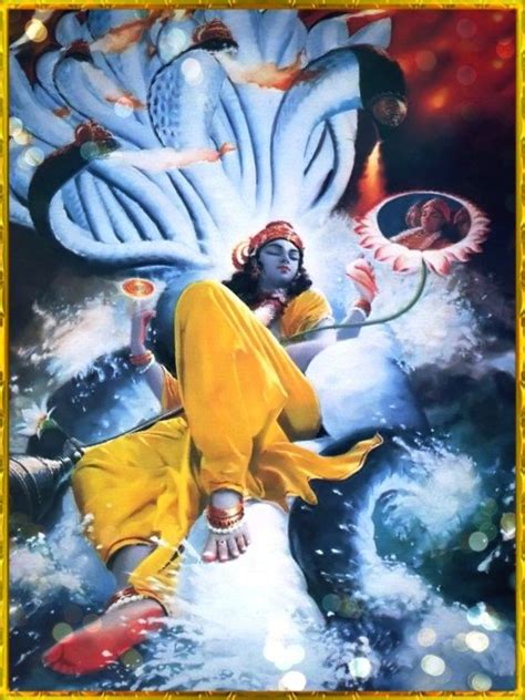 Lord Vishnu La Creación Del Universo Radha Krishna Pictures Radha