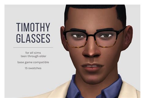 Sims 4 Maxis Match Cc — Femmeonamissionsims Timothy Glasses