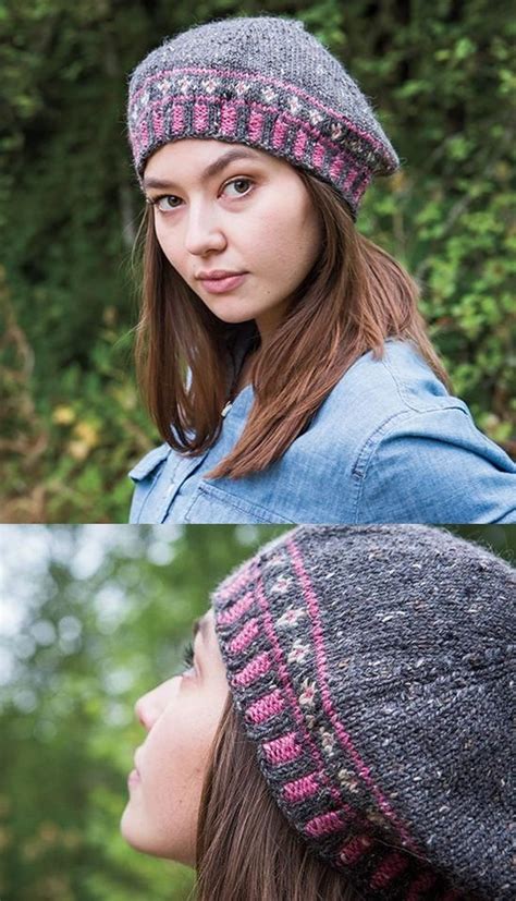 Free Knitting Pattern For A Perennial Beret Knitted Beret Patterns Free