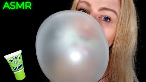 Asmr Bubble Gum Blowing Big Bubbles No Talking Youtube