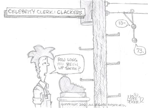 Mike Spicer Cartoonist Caricaturist Celebrity Clerk Clackers