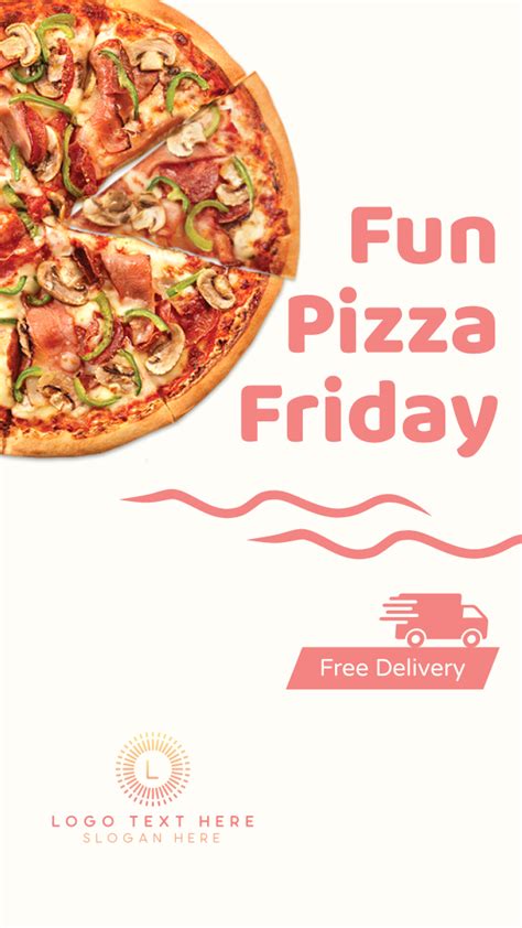 Fun Pizza Friday Facebook Story Brandcrowd Facebook Story Maker