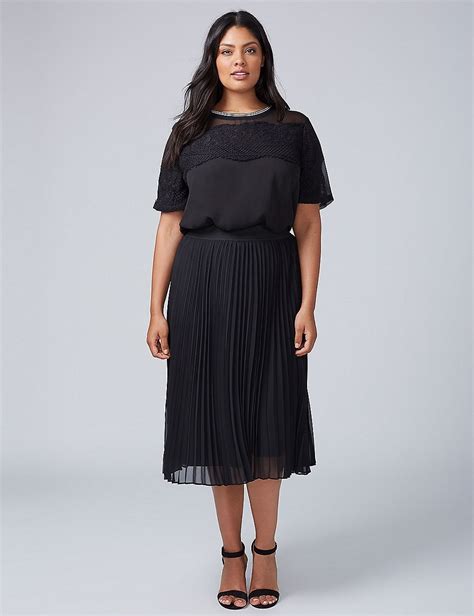 Pleated Chiffon Midi Skirt Skirts Midi Skirt Plus Size Skirts