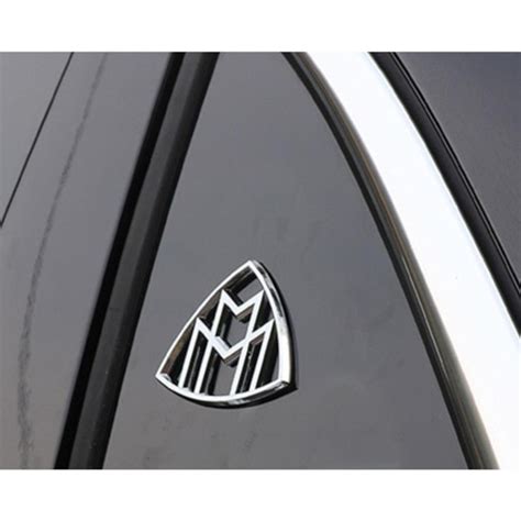 Maybach Trunk Fender Side Emblem Sticker Badge Mercedes Benz Silver