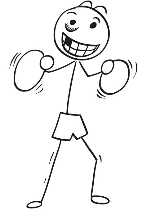 Stickman Coloring Page Coloring Home