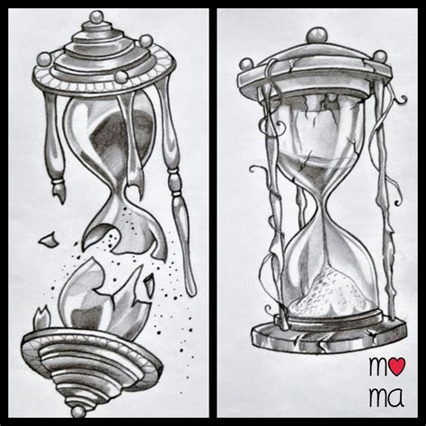 hourglass tattoo design