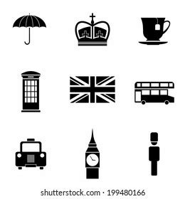 London Icons Set Stock Vector Royalty Free Shutterstock