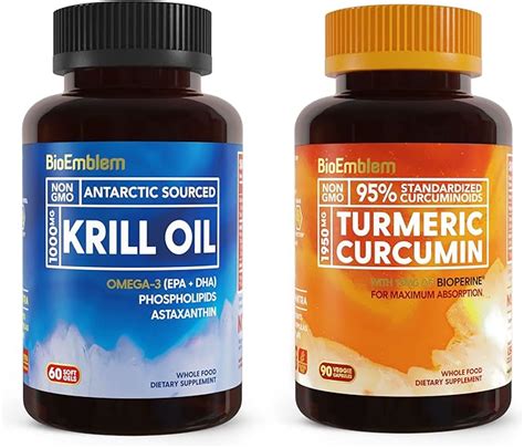 Amazon Com Bioemblem Antarctic Krill Oil Supplement Turmeric Curcumin