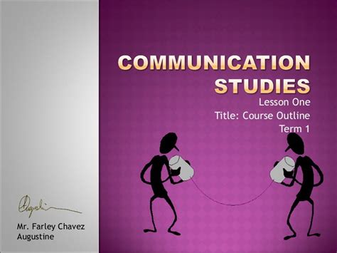 Communication Studies Lecture 1