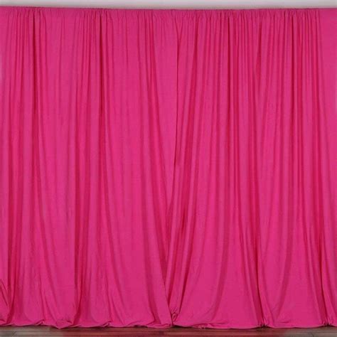 10 Ft Wide X 8 Ft Tall Fucshia Curtain Polyester Backdrop High Q