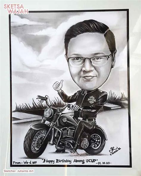 Karikatur Hitam Putih Karya Julianto Art Sketsa Wajah